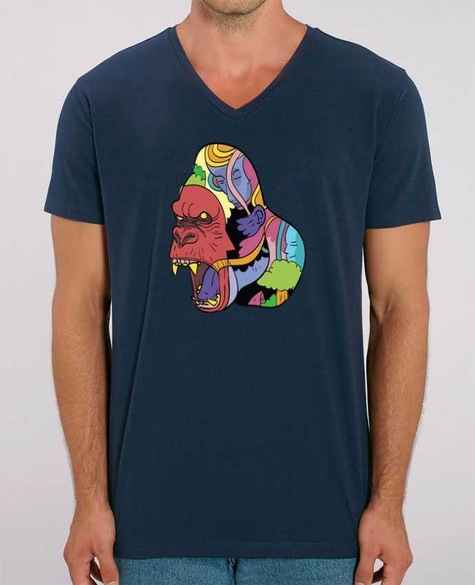 Men V-Neck T-shirt Stanley Presenter wrathofnature by Arya Mularama