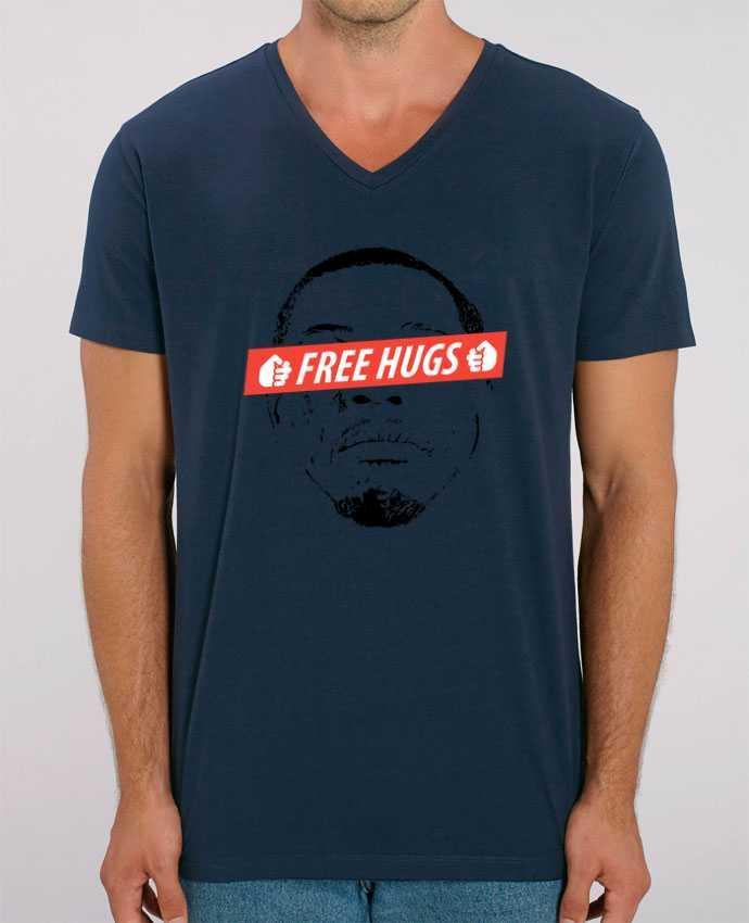 Tee Shirt Homme Col V Stanley PRESENTER Free Hugs by tunetoo