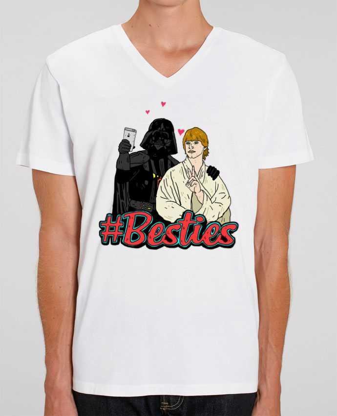 Tee Shirt Homme Col V Stanley PRESENTER #Besties Star Wars by Nick cocozza
