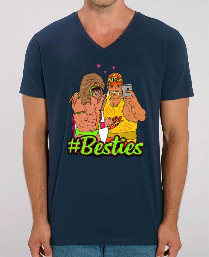 Tee Shirt Homme Col V Stanley PRESENTER #Besties Catch by Nick cocozza
