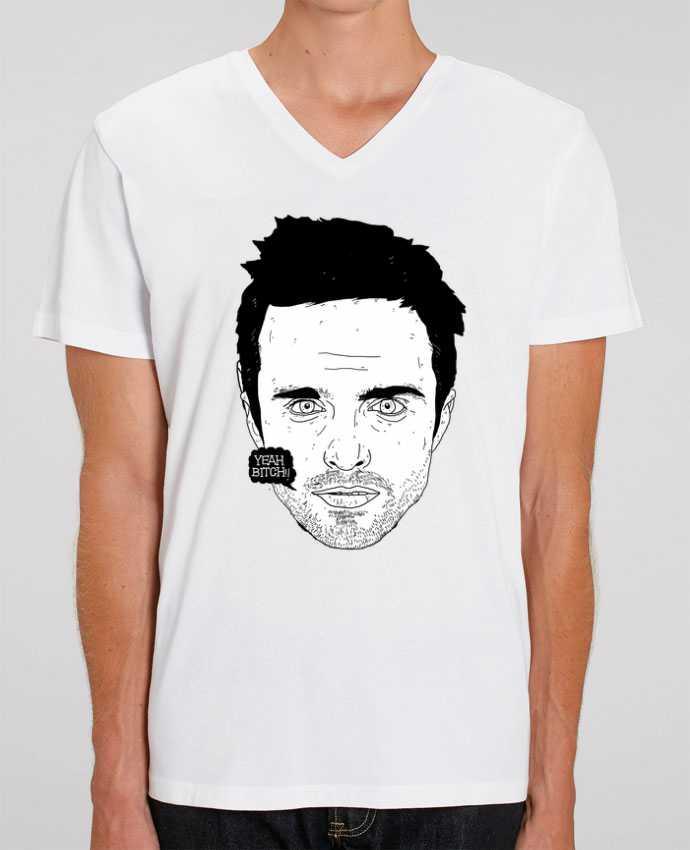 Men V-Neck T-shirt Stanley Presenter Jesse Pinkman by Nick cocozza