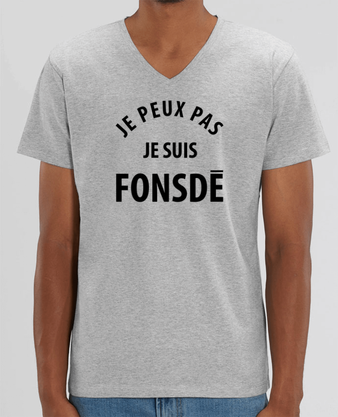 Tee Shirt Homme Col V Stanley PRESENTER Je peux pas je suis fonsde by Ruuud