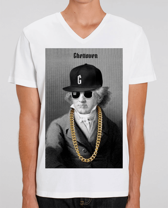 Men V-Neck T-shirt Stanley Presenter Ghettoven by 