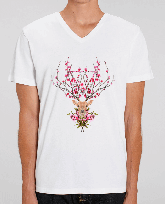 Tee Shirt Homme Col V Stanley PRESENTER Spring deer by robertfarkas