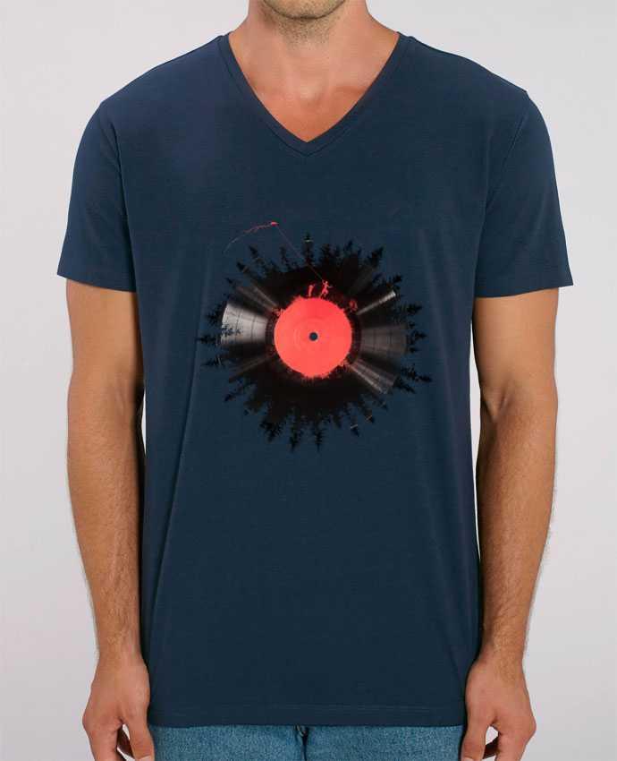 Men V-Neck T-shirt Stanley Presenter The vinyl of my life by robertfarkas