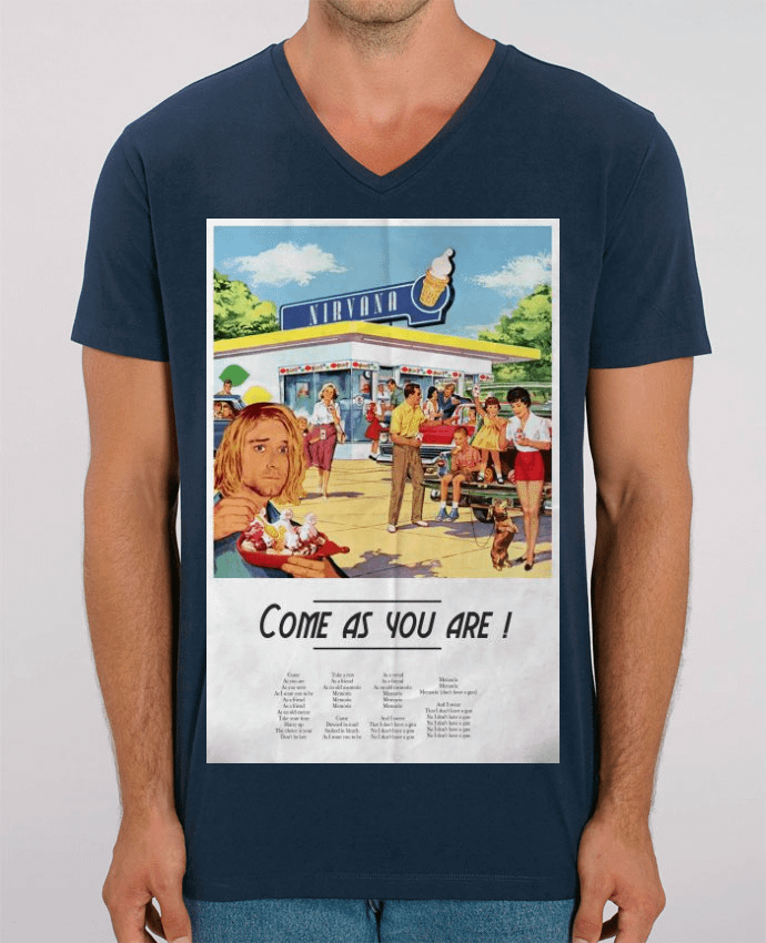 Tee Shirt Homme Col V Stanley PRESENTER Come as you are by 