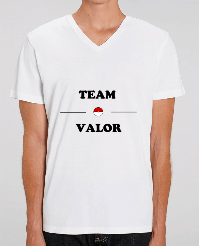 Men V-Neck T-shirt Stanley Presenter Team Valor Pokemon by Lupercal