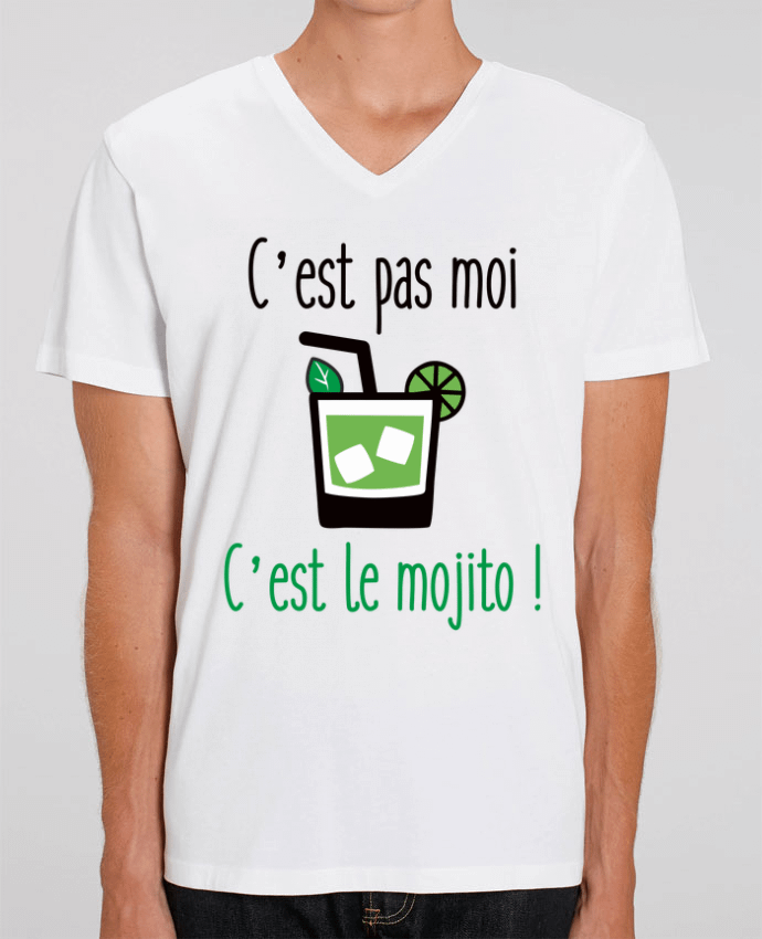 Men V-Neck T-shirt Stanley Presenter C'est pas moi c'est le mojito by Benichan