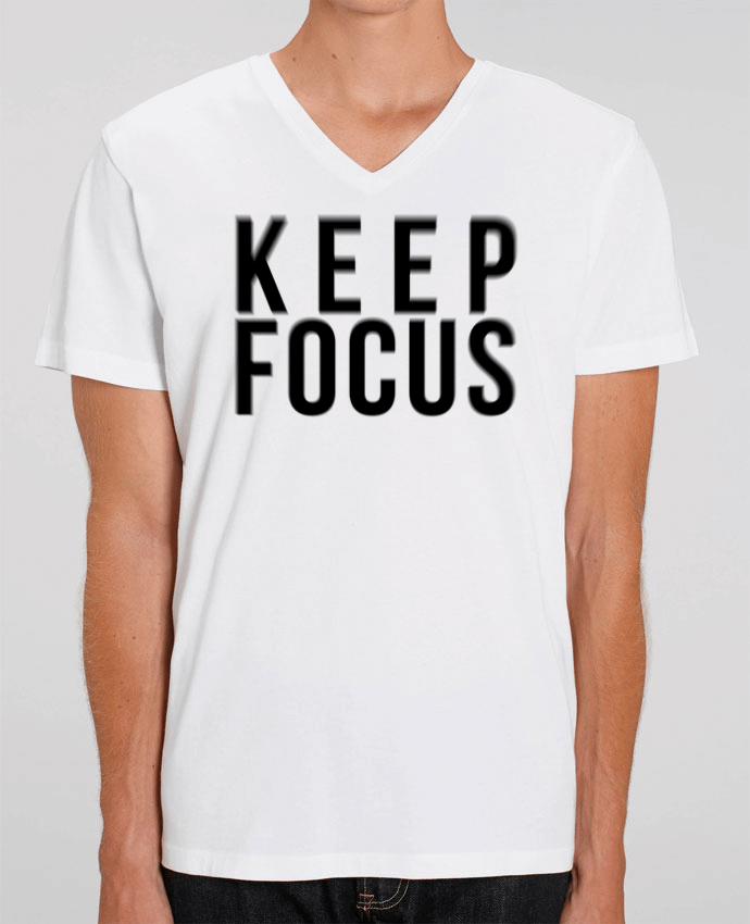 Tee Shirt Homme Col V Stanley PRESENTER KEEP FOCUS by tunetoo