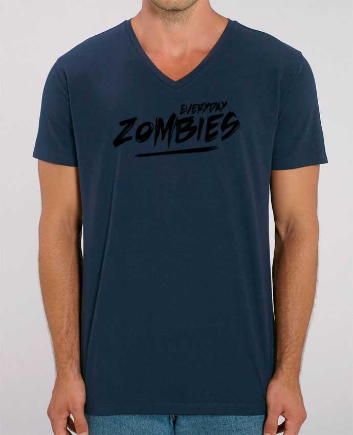 Men V-Neck T-shirt Stanley Presenter Everyday Zombies by tunetoo