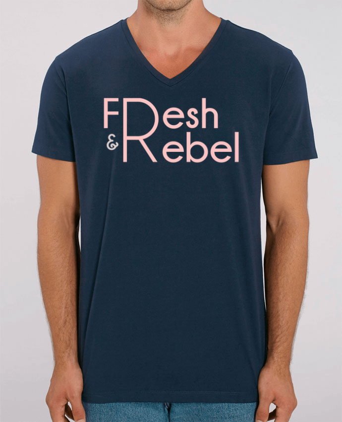 Men V-Neck T-shirt Stanley Presenter Fresh and Rebel by tunetoo
