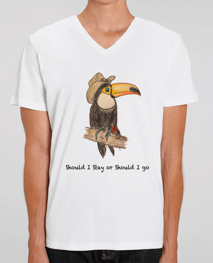 Tee Shirt Homme Col V Stanley PRESENTER TOUCAN by La Paloma