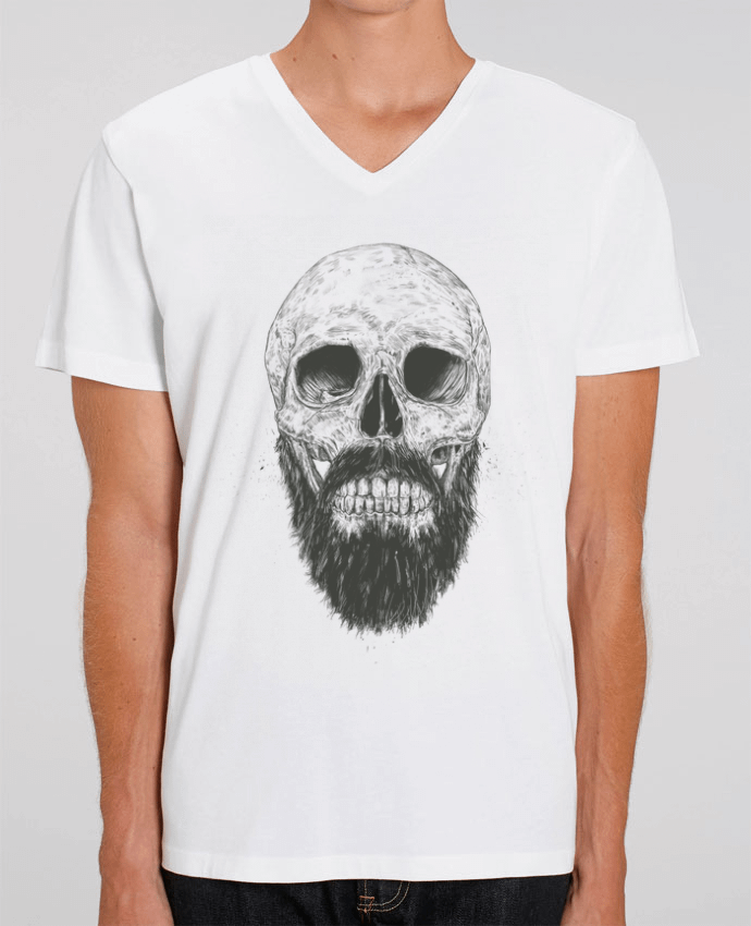 Tee Shirt Homme Col V Stanley PRESENTER Beard is not dead by Balàzs Solti