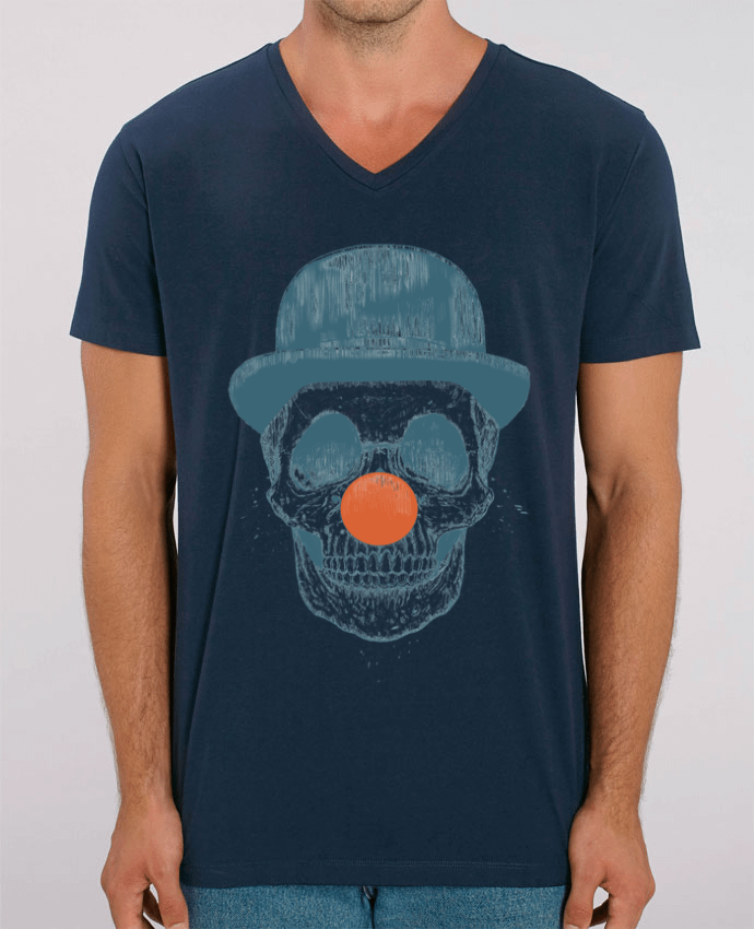 Men V-Neck T-shirt Stanley Presenter Dead Clown by Balàzs Solti