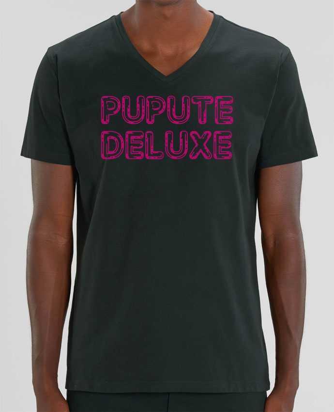 Men V-Neck T-shirt Stanley Presenter Pupute De Luxe by tunetoo