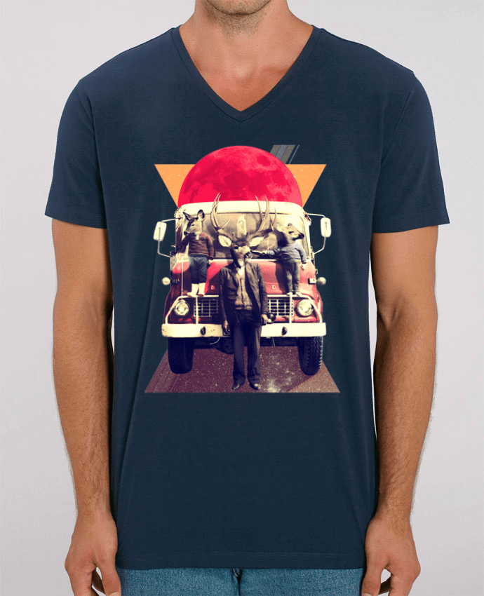 Men V-Neck T-shirt Stanley Presenter El camion by ali_gulec