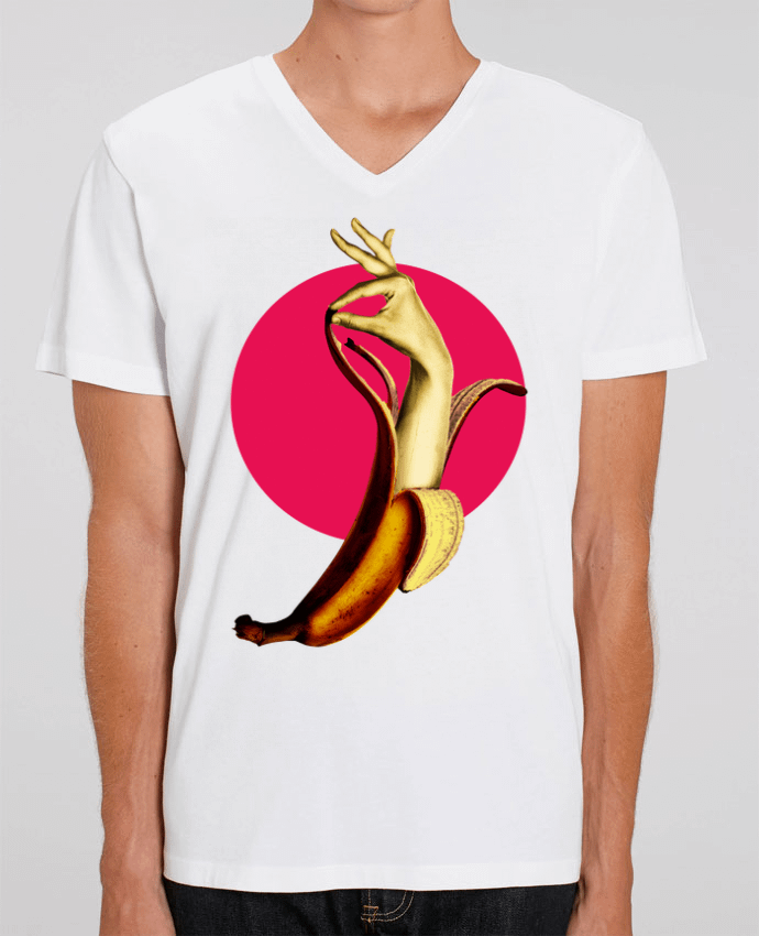 Men V-Neck T-shirt Stanley Presenter El banana by ali_gulec