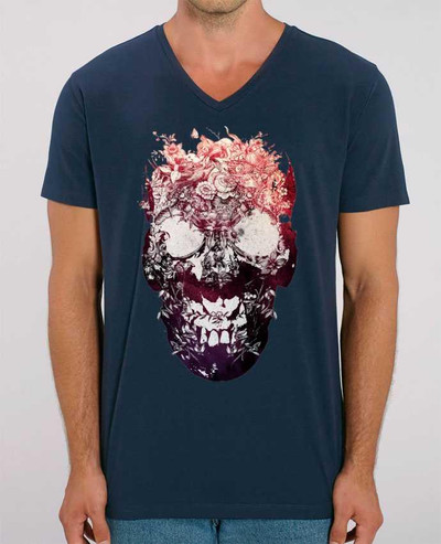 T-shirt homme Floral skull par ali_gulec