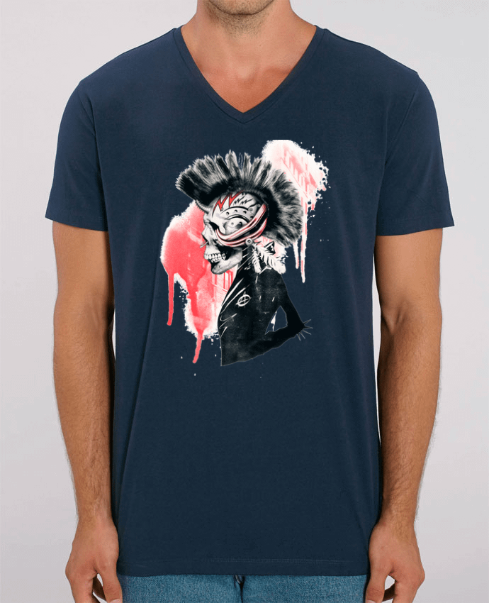 Men V-Neck T-shirt Stanley Presenter Punk by ali_gulec
