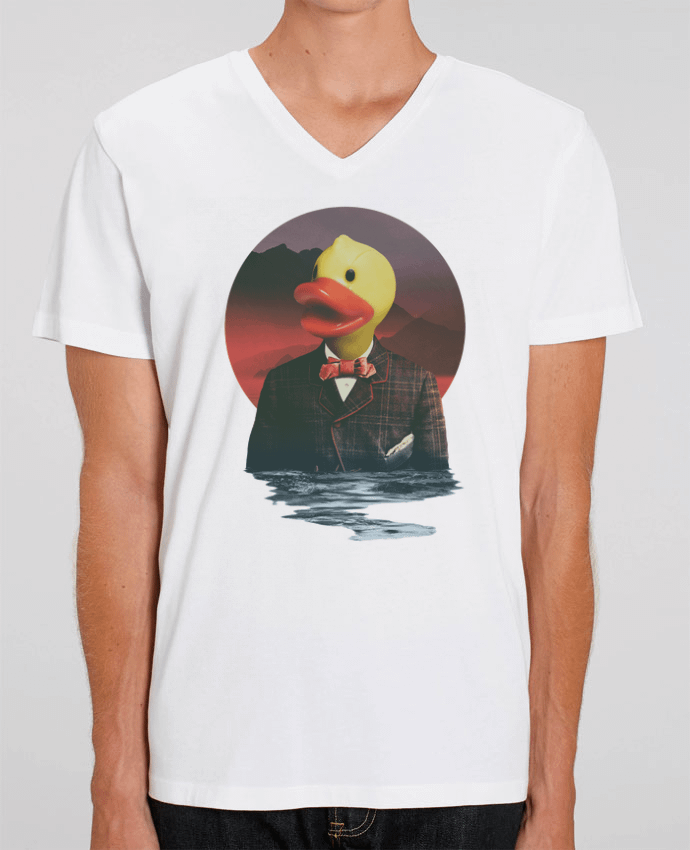 Men V-Neck T-shirt Stanley Presenter Rubber ducky by ali_gulec