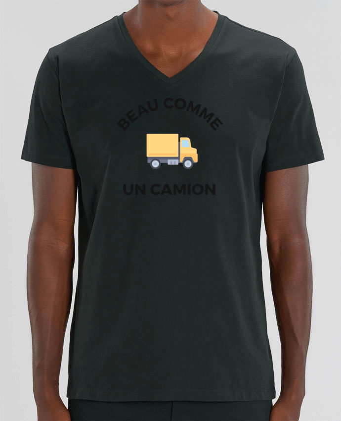 Tee Shirt Homme Col V Stanley PRESENTER Beau comme un camion by Ruuud