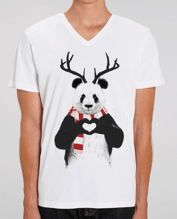 T-shirt homme X-mas Panda par Balàzs Solti