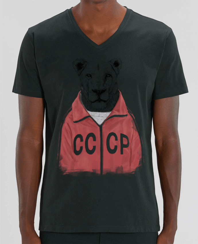 Camiseta Hombre Cuello V Stanley PRESENTER Soviet por Balàzs Solti