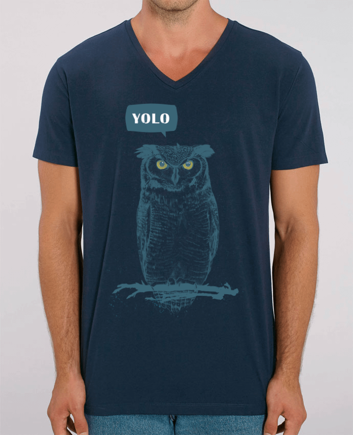 Men V-Neck T-shirt Stanley Presenter Yolo by Balàzs Solti