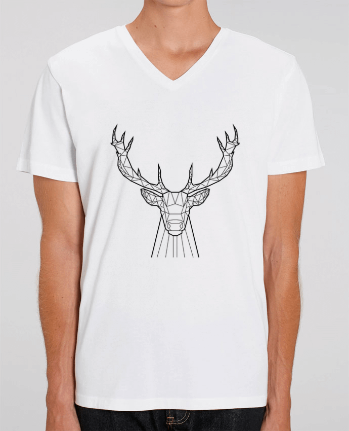 Camiseta Hombre Cuello V Stanley PRESENTER cerf animal prism por Yorkmout