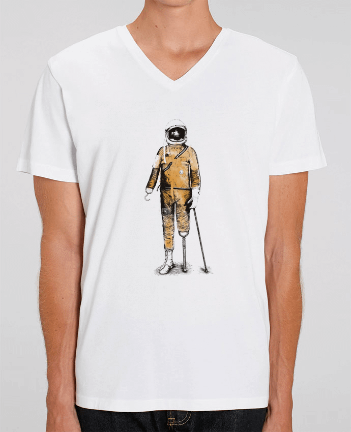 Tee Shirt Homme Col V Stanley PRESENTER Astropirate by Florent Bodart