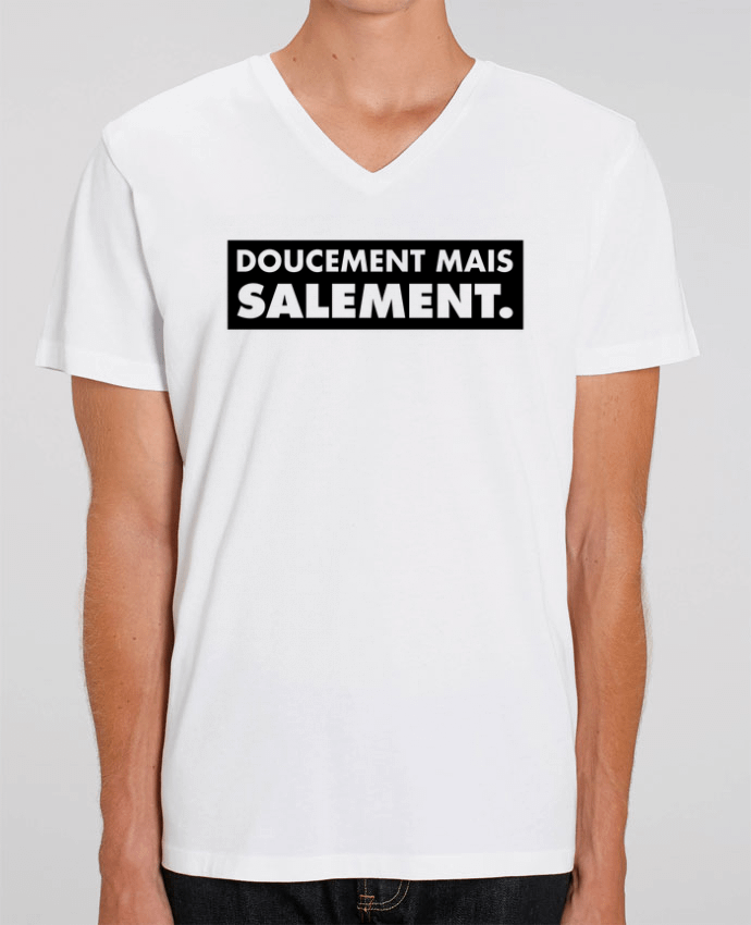 Tee Shirt Homme Col V Stanley PRESENTER Doucement mais salement. by tunetoo