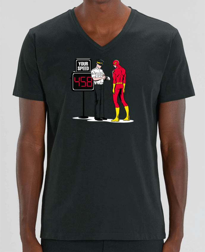 Men V-Neck T-shirt Stanley Presenter Speed Trap by flyingmouse365
