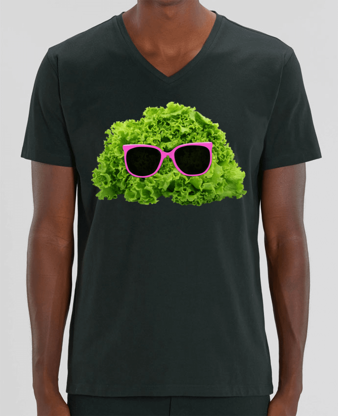 Men V-Neck T-shirt Stanley Presenter Mr Salad by Florent Bodart