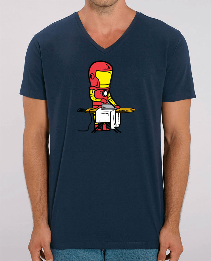 Men V-Neck T-shirt Stanley Presenter Laundry shop by flyingmouse365