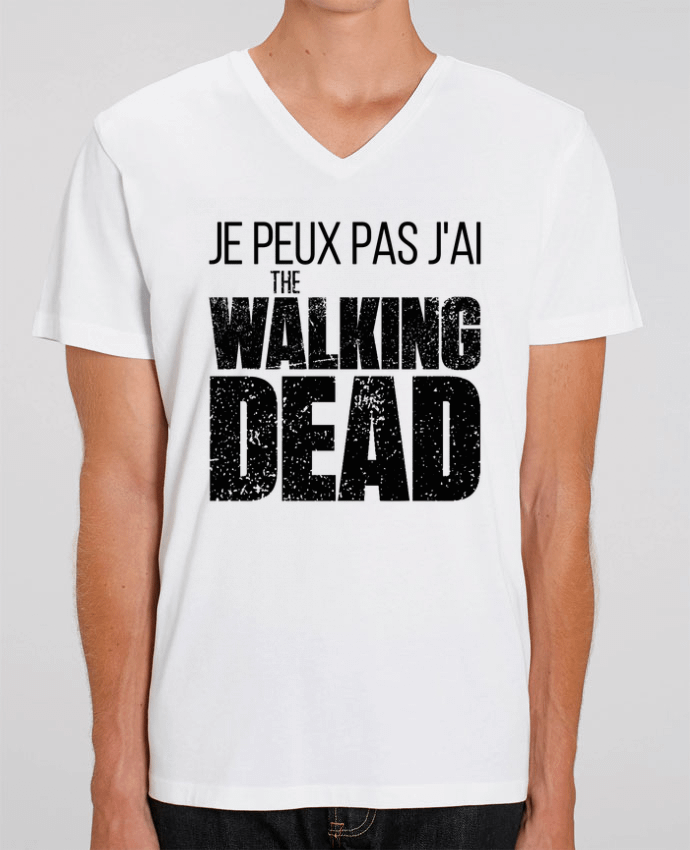 Tee Shirt Homme Col V Stanley PRESENTER The walking dead by tunetoo
