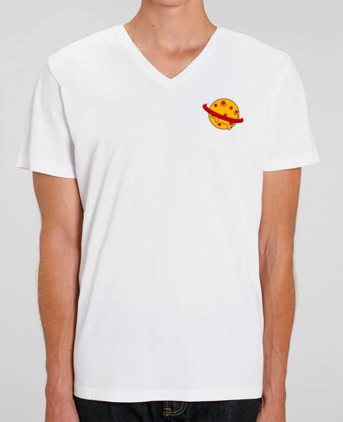 Men V-Neck T-shirt Stanley Presenter Planète Pizza by WBang