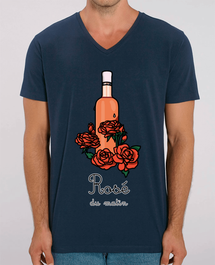 Men V-Neck T-shirt Stanley Presenter Rosé du matin by tattooanshort