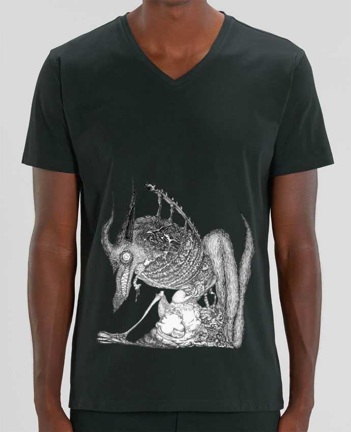 Tee Shirt Homme Col V Stanley PRESENTER Loup by Goulg