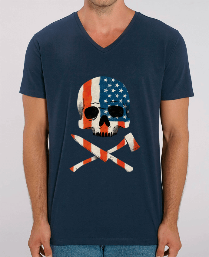 Men V-Neck T-shirt Stanley Presenter AmericanPsycho by 