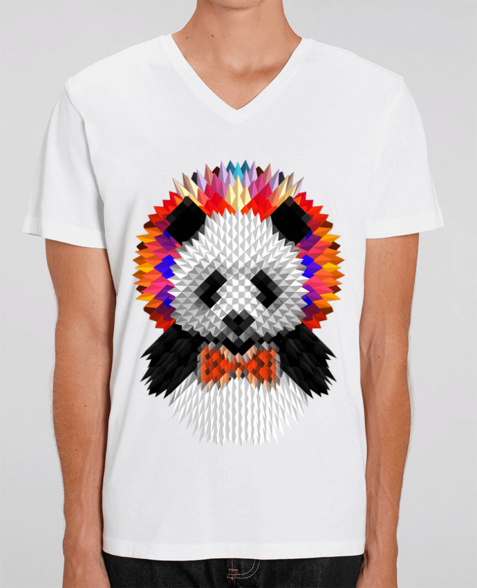 Tee Shirt Homme Col V Stanley PRESENTER Panda by ali_gulec
