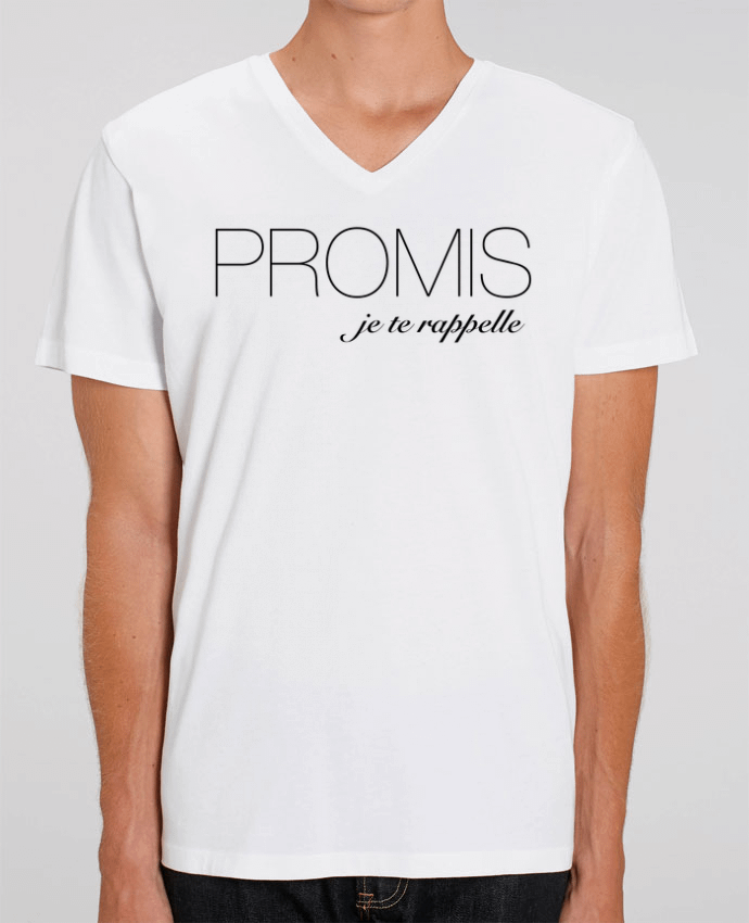 Tee Shirt Homme Col V Stanley PRESENTER Je te rappelle by Promis
