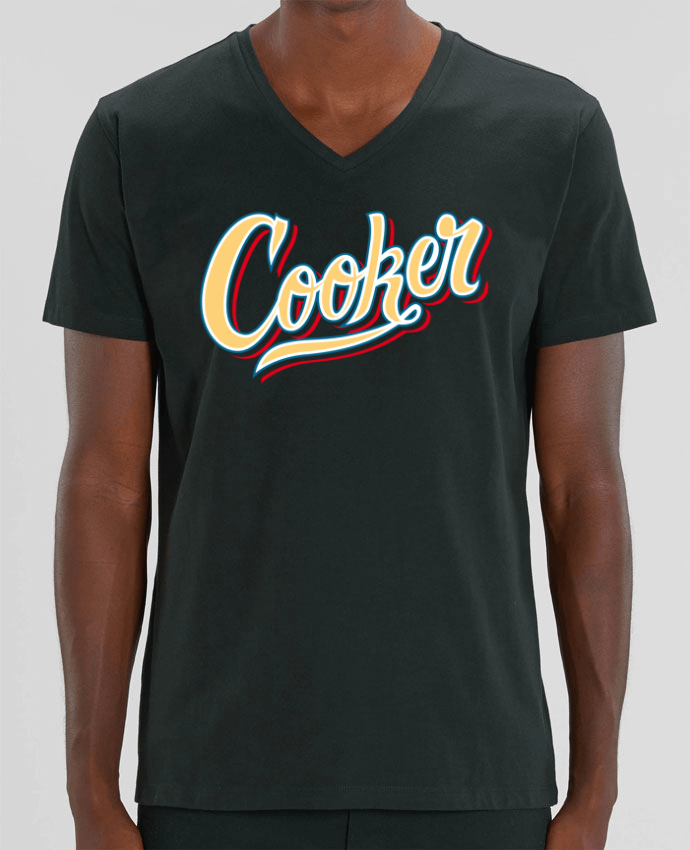 Men V-Neck T-shirt Stanley Presenter Cooker by Promis