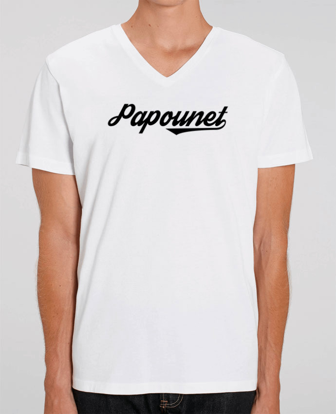 Men V-Neck T-shirt Stanley Presenter Papounet by tunetoo
