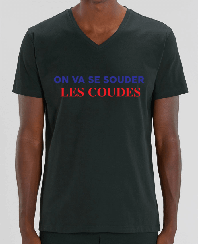 Tee Shirt Homme Col V Stanley PRESENTER On va se souder les coudes by tunetoo