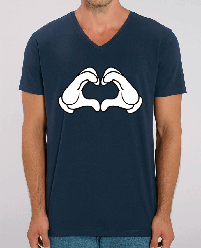 Men V-Neck T-shirt Stanley Presenter LOVE Signe by Freeyourshirt.com