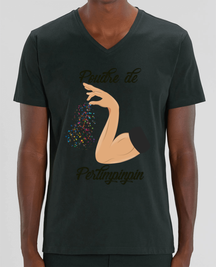 Men V-Neck T-shirt Stanley Presenter Poudre de Perlimpinpin by tunetoo