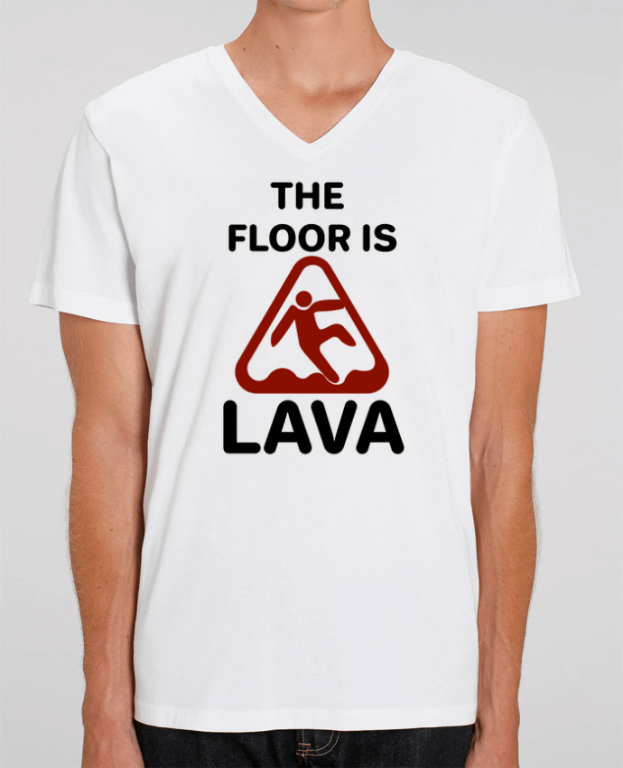 Tee Shirt Homme Col V Stanley PRESENTER The floor is lava by tunetoo