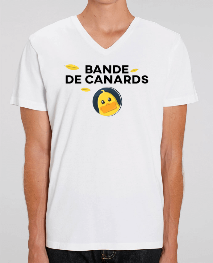 Men V-Neck T-shirt Stanley Presenter Bande de canards by tunetoo