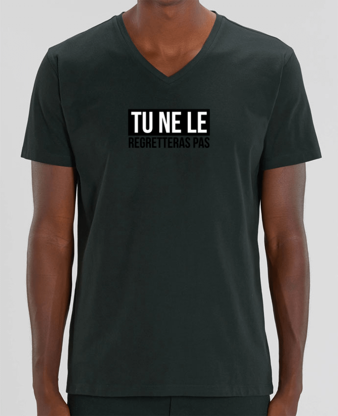Men V-Neck T-shirt Stanley Presenter Tu ne le regretteras pas ! by tunetoo