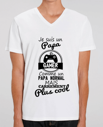 T-shirt homme Papa gamer, cadeau père, gaming, geek par Benichan
